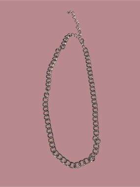 Faux Silver Chain Necklace